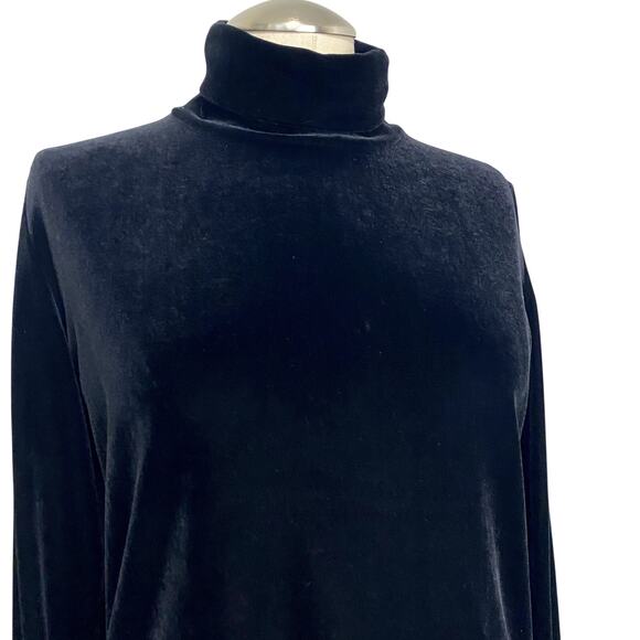 Vintage Sno Skins Chic Velvet 90's Grunge Gothic Minimalist Turtle Neck - Picture 5 of 16